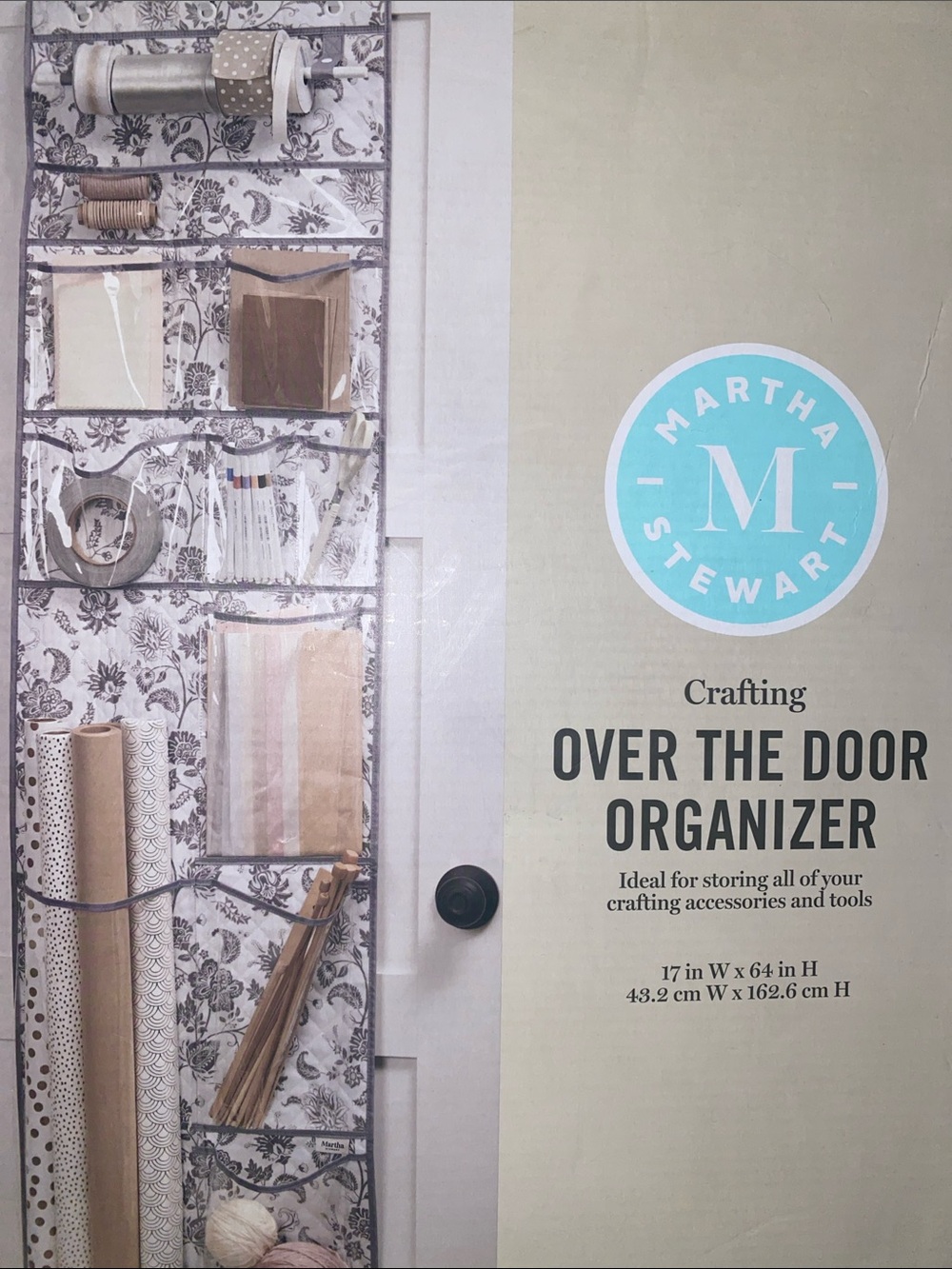 Martha Stewart Floral Over-the-Door Craft Organizer